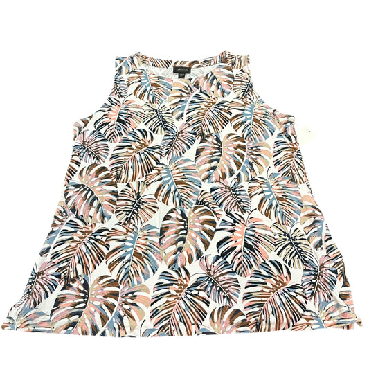 J JILL TROPICAL LEAF TANK TOP 15 LARGE