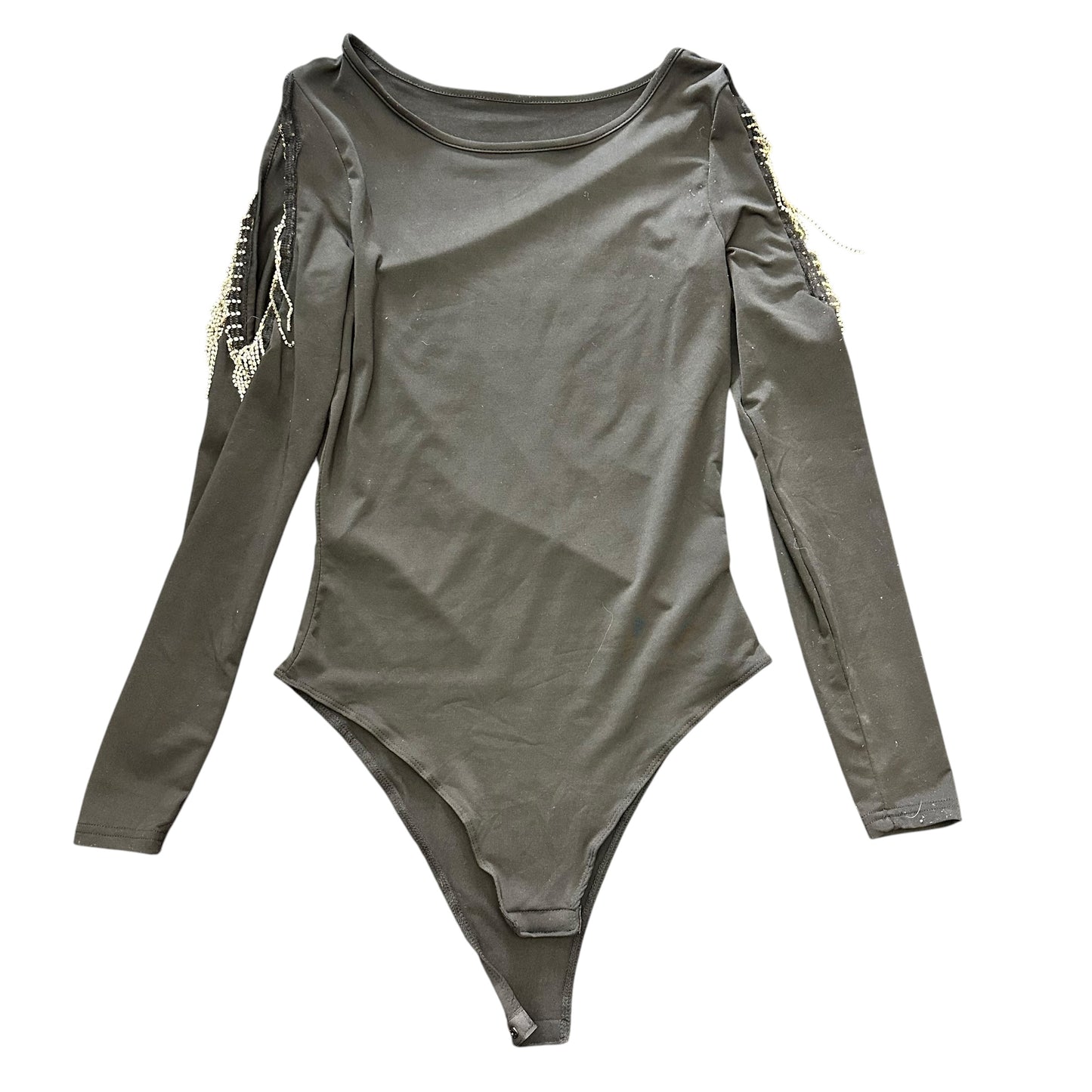BLACK BODYSUIT RHINESTONES 223 SMALL