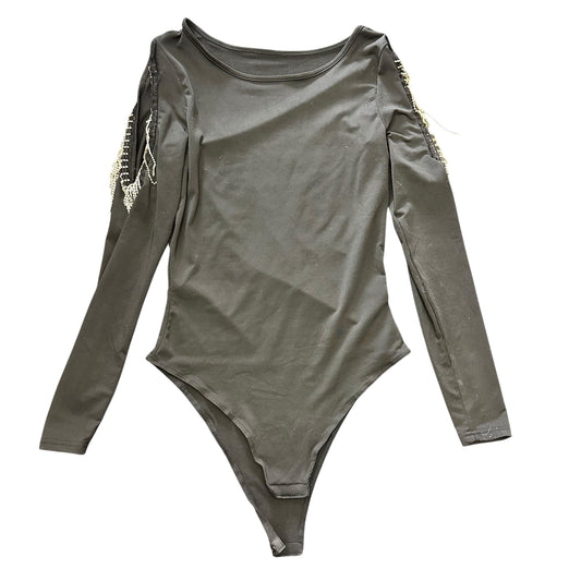 BLACK BODYSUIT RHINESTONES 223 SMALL