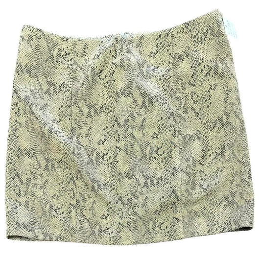 EE SOME SNAKESKIN TAN SKIRT 143 NWT LARGE
