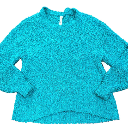 ZENANA PREMIUM TEAL POPCORN SWEATER 219 LARGE