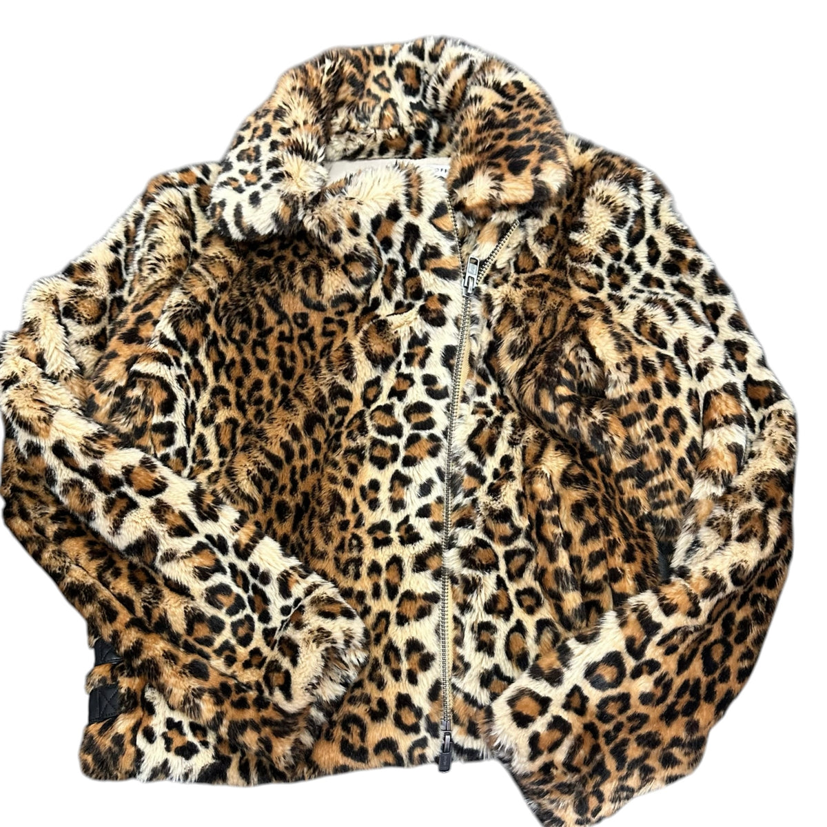 REBECCA MINKOFF ANIMAL FAUX FUR JACKET 289 SMALL