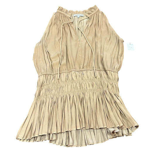 CURRENT AIR TAN PLEATED BLOUSE 158 MEDIUM