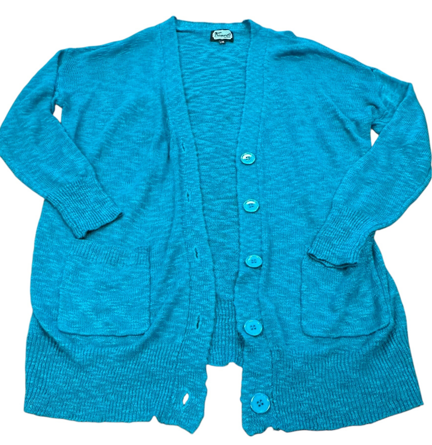 FRAMED BLUE KNIT CARDIGAN 62 L/XL