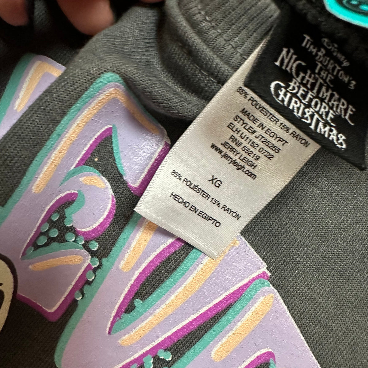 NIGHTMARE BE FOR CHRISTMAS GRAY SWEATSHIRT NWT 100 XL