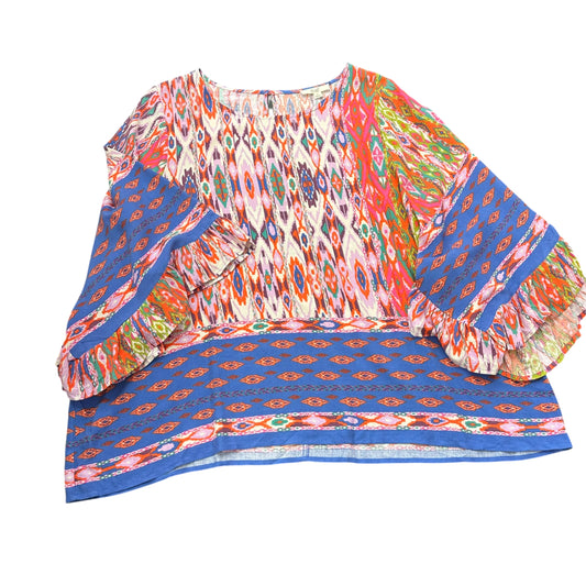 EASEL COLORFUL SOUTHWESTERN BOHO BLOUSE 100 LARGE