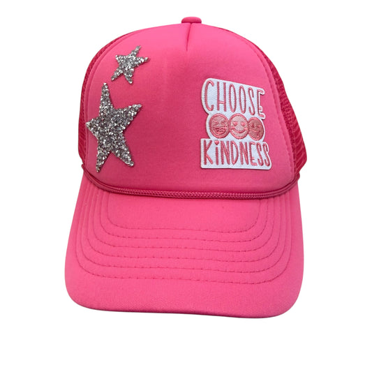 CHOOSE KINDNESS PINK TRUCKER CAP 100