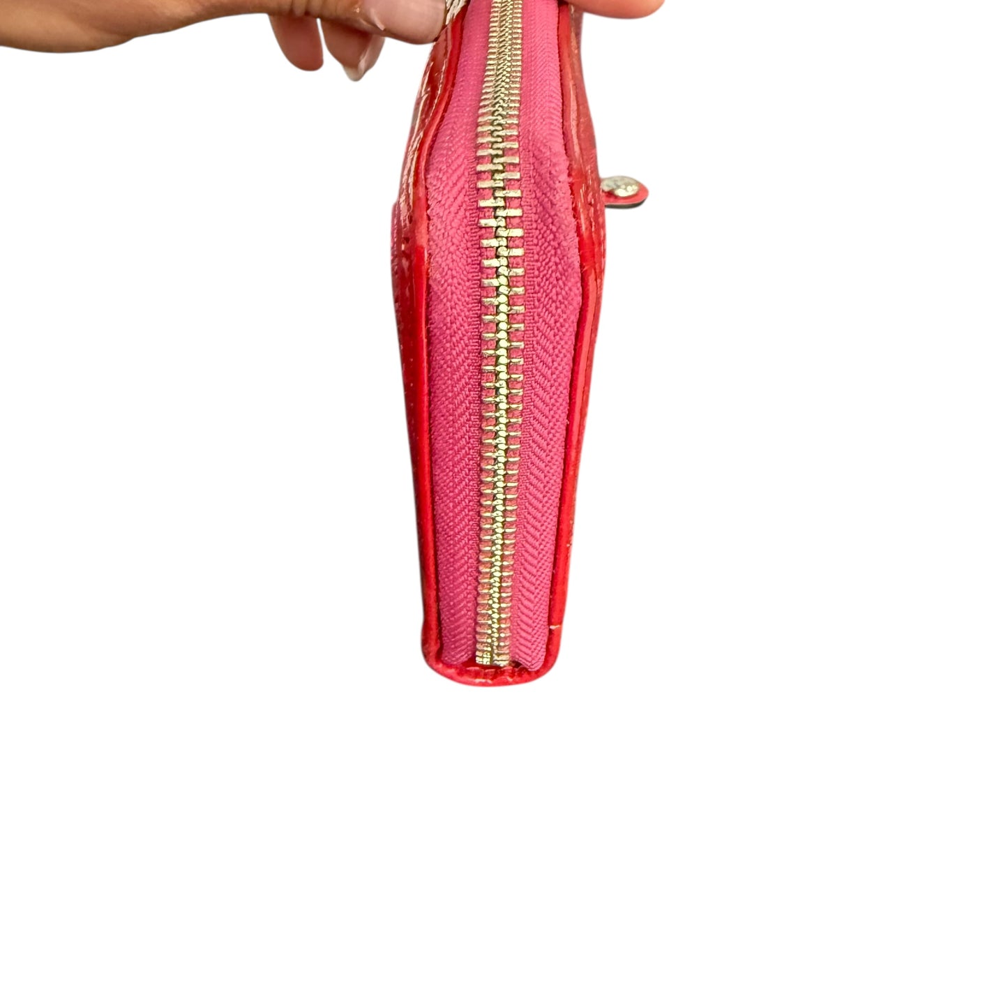 COACH RED PATENT LEATHER WALLET GRAMERCY COLLECTION LOGO C 258 OS