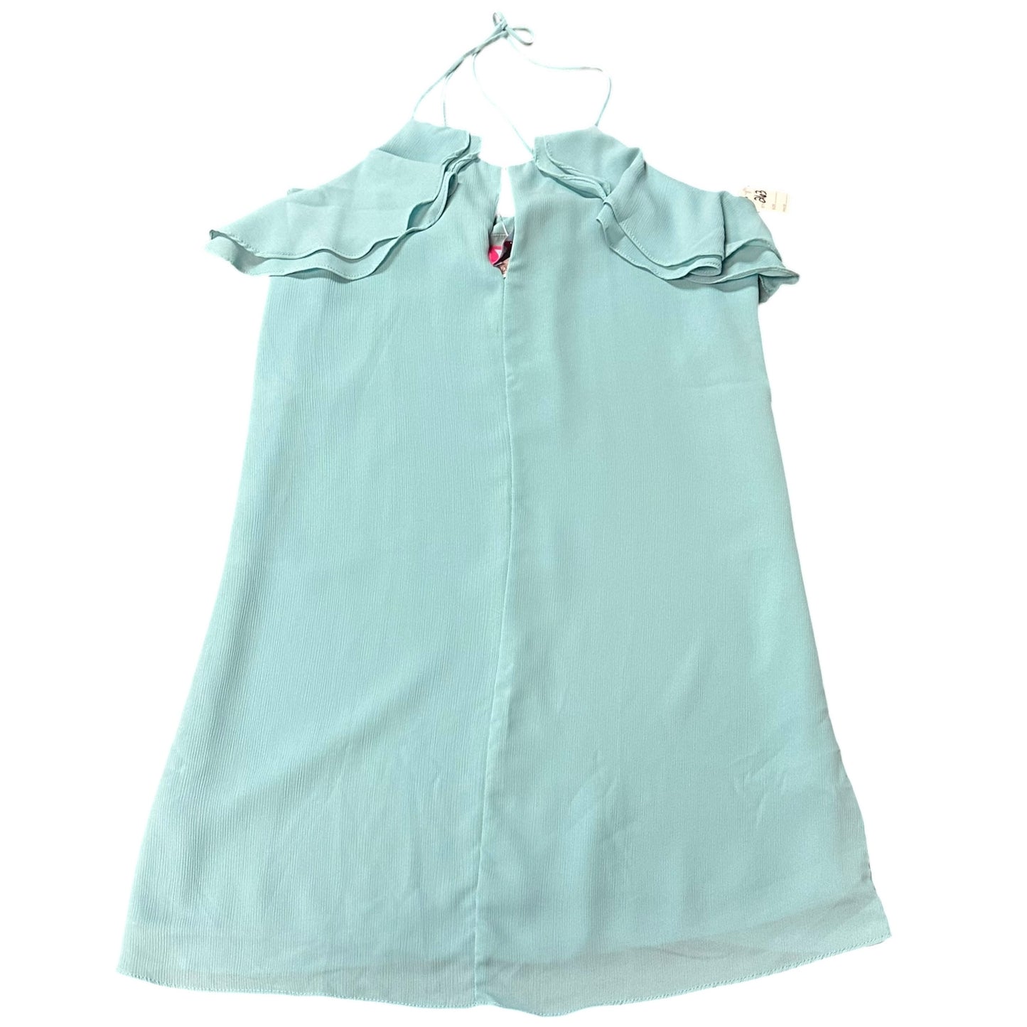 H SQUARED MINI TEAL DRESS RUFFLE 263 SMALL