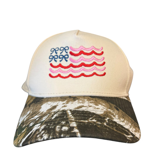 REAL TREE CAMO 4th of JULY CAP EMBROIDERED