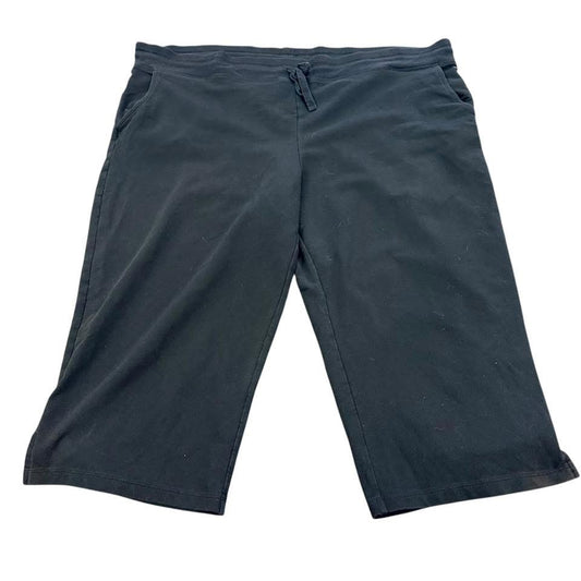 NICOLE MILLER CROPPED BLACK SWEATPANTS 229 XXL *WASH WEAR