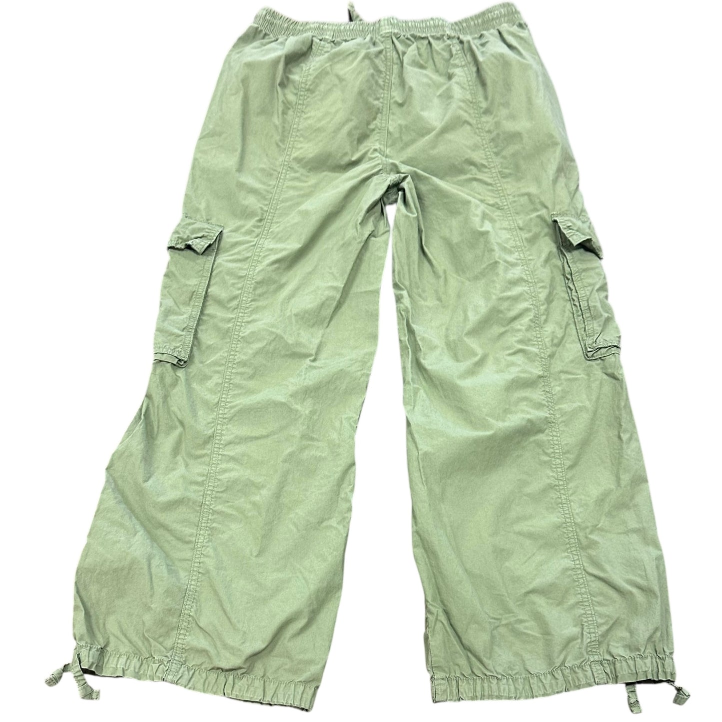 AERIE GREEN WIDE LEG CARGO PANTS 26 MEDIUM