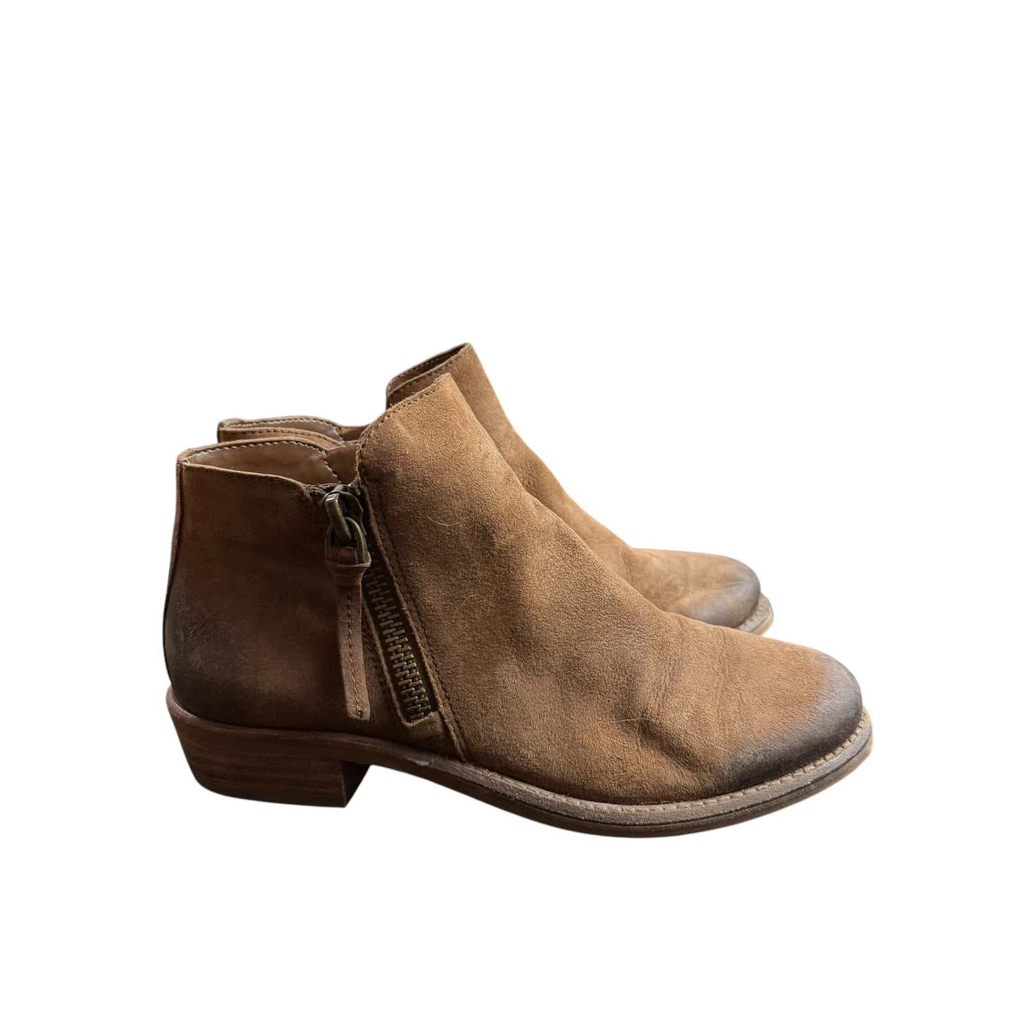 GB GIANNI BINI BROWN ANKLE BOOTIES 249 SZ 7.5