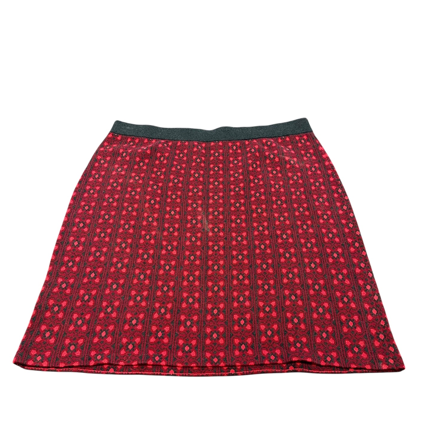 WOOLOVER RED GRAY SKIRT XL