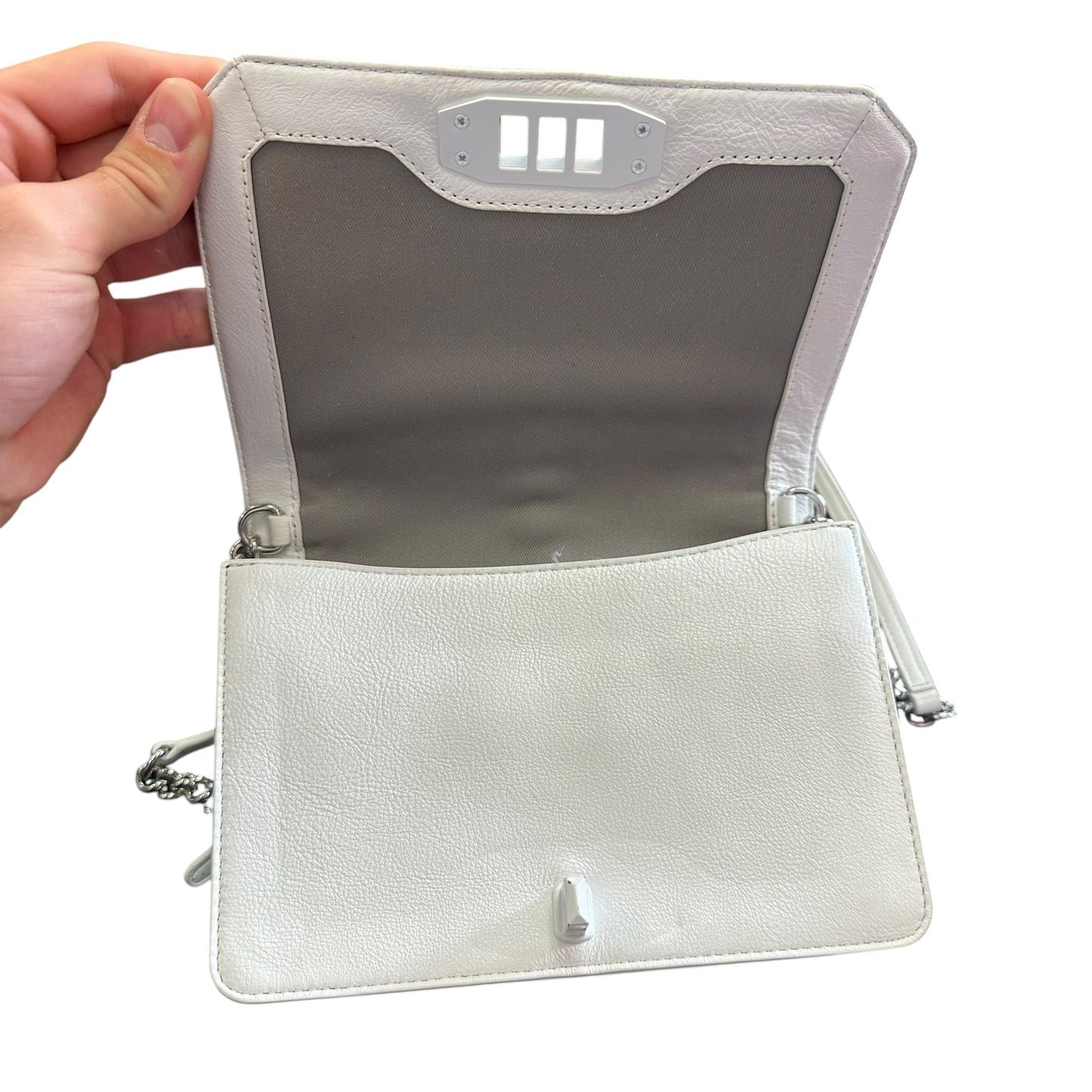 REBECCA MINKOFF WHITE LEATHER CROSSBODY 264 OS