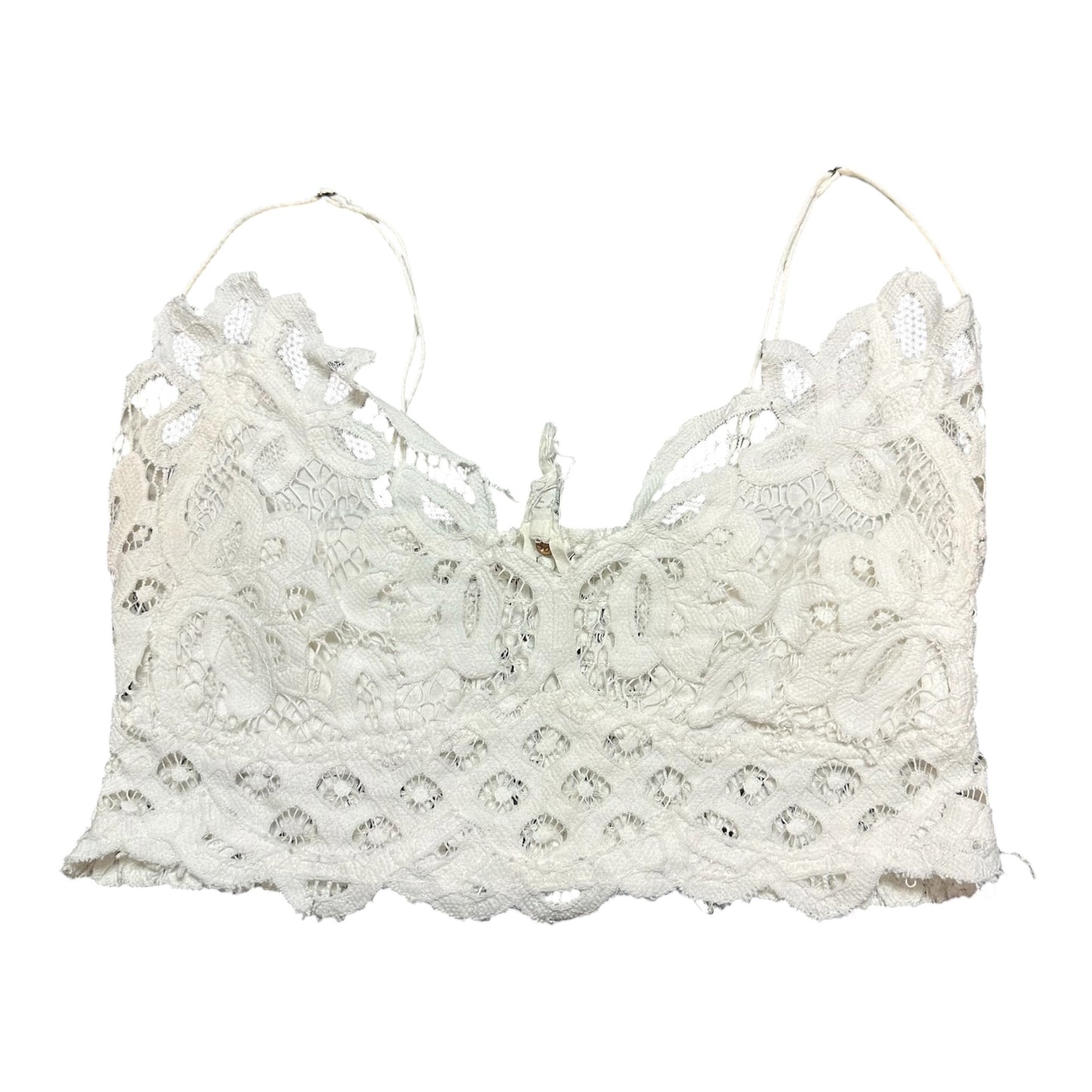 FREE PEOPLE ONE WHITE LACE BRALETTE 27 SMALL