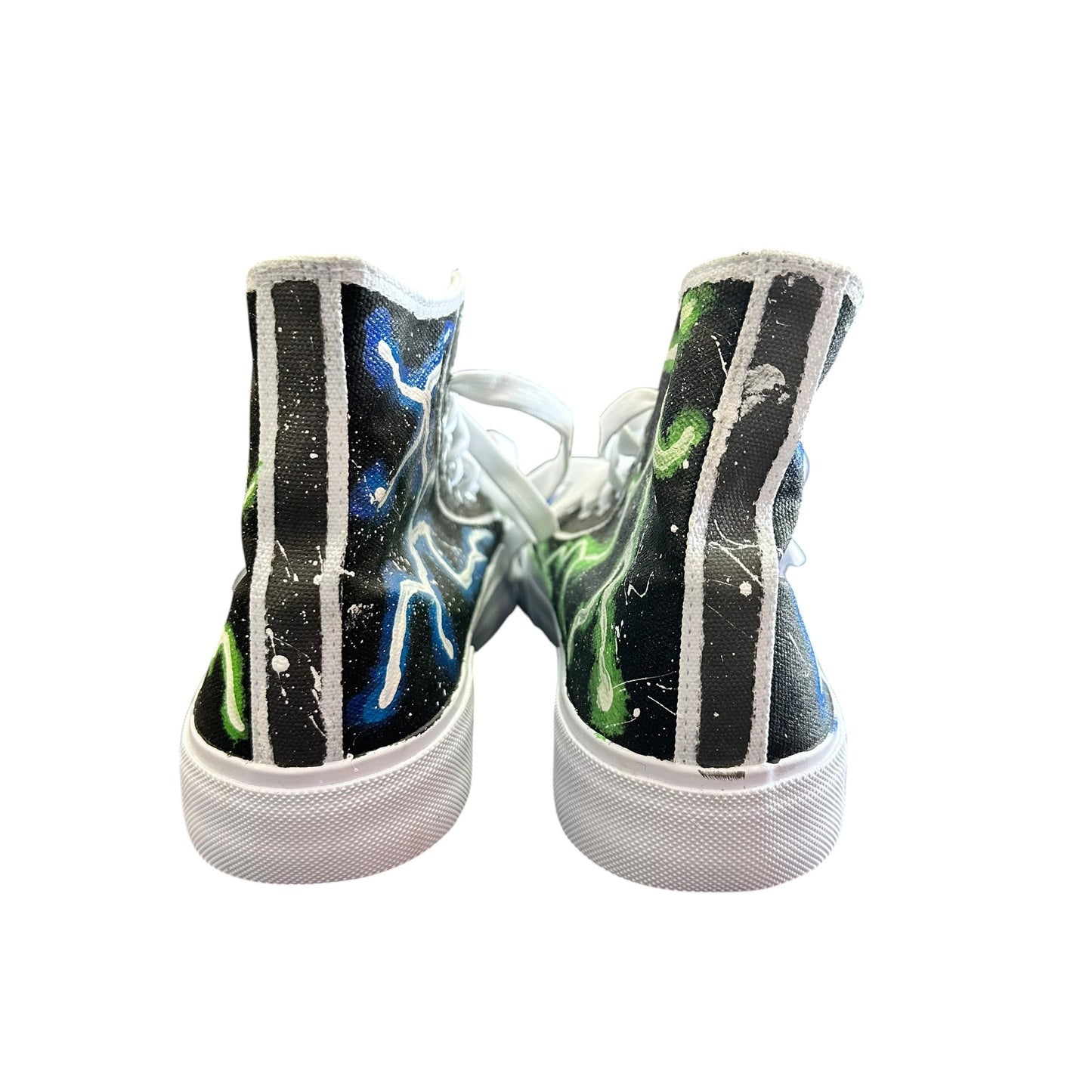 HANDPAINTED HIGHTOP SNEAKERS 112 SZ 10