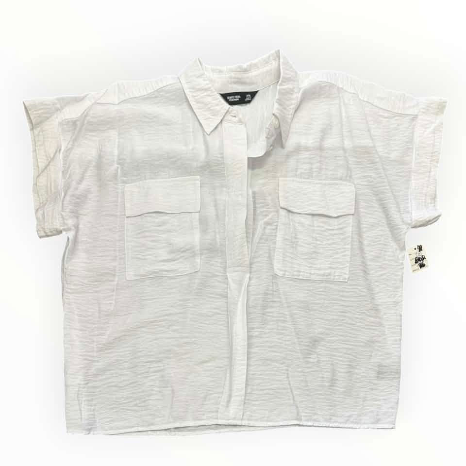 SIMPLY VERA WHITE POPOVER BLOUSE 200 XXL