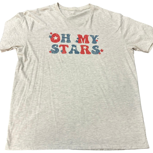 OH MY STARS LIGHT GRAY TSHIRT 100 XL