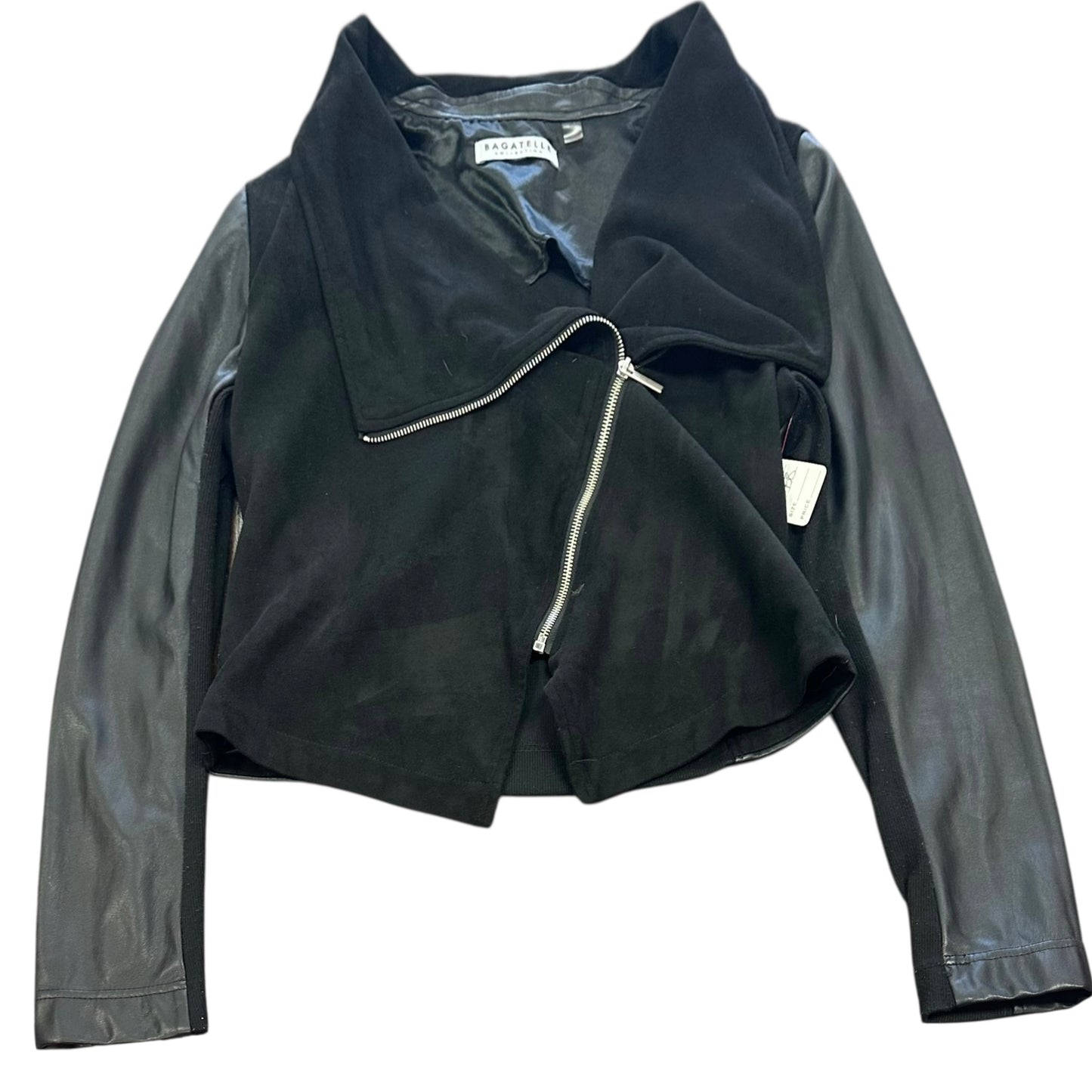 BAGATELLE BLACK FAUX LEATHER JACKET 158 SMALL