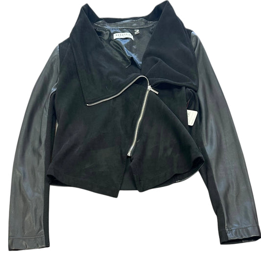 BAGATELLE BLACK FAUX LEATHER JACKET 158 SMALL