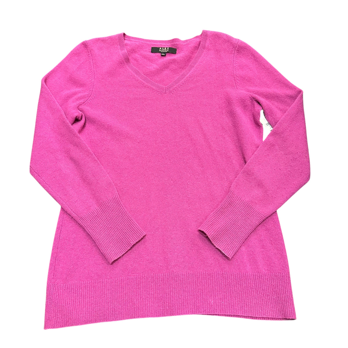 ALEX MARIE MAGENTA 100% CASHMERE SWEATER 100 LARGE **