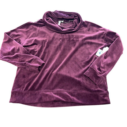 CABLE & GAUGE PURPLE VELOUR SWEATSHIRT 239 MEDIUM