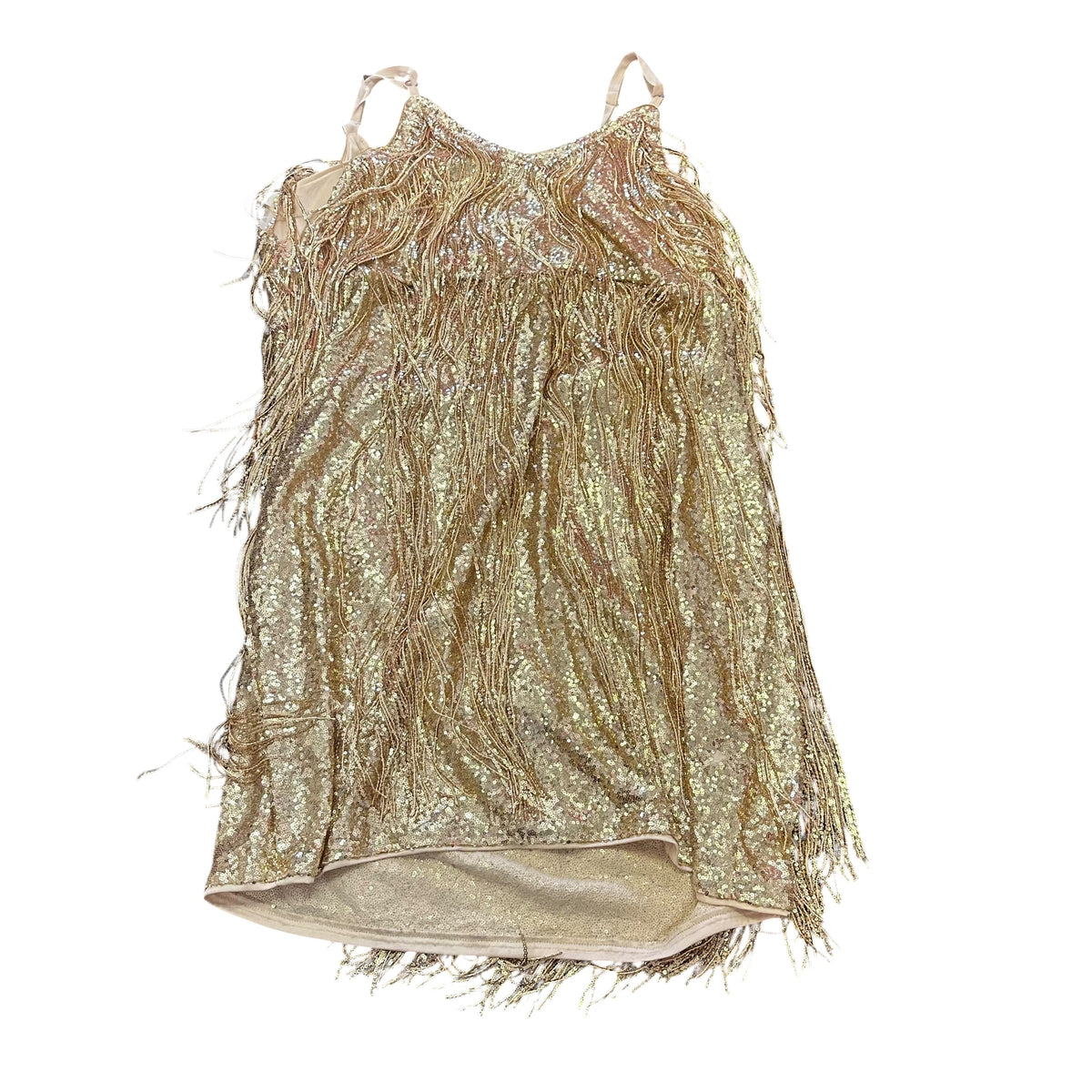 FESTI GOLD SEQUINS TASSEL DRESS 227 SZ 22