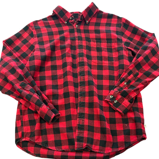 MAGELLAN RED BLACK BUFFALO PLAID FLANNEL SHIRT 100 MEDIUM