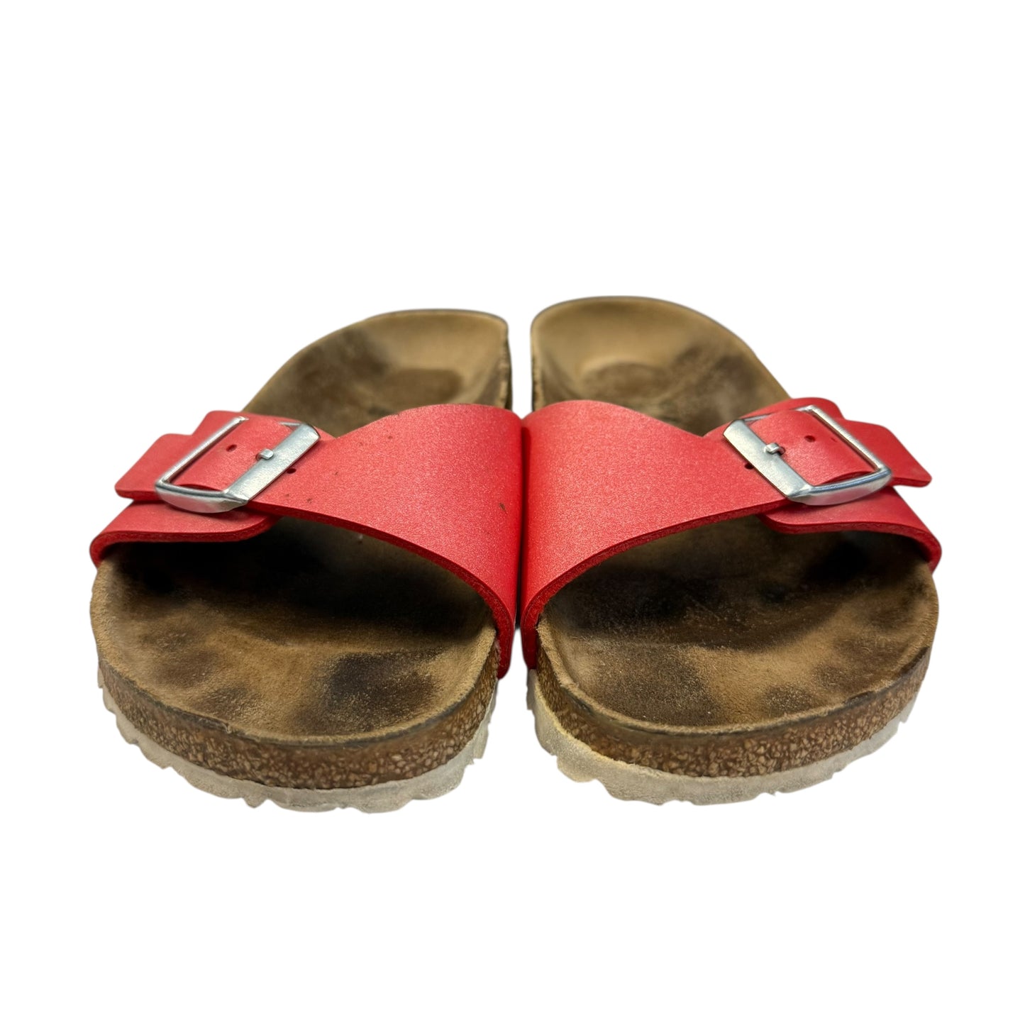 BIRKENSTOCK MADRID BIRKO FLOR SCARLETT RED SANDALS 58 SZ 8
