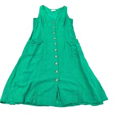 ANTHROPOLOGIE MAEVE GREEN MIDI DRESS 84 SZ 12