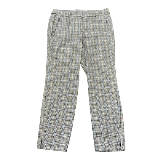 LANE BRYANT BLACK WHITE PLAID TROUSERS 8 SZ 14