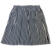 J CREW NAVY WHITE STRIPED SKIRT LARGE