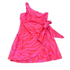 KARLIE PINK RED ONE SHOULDER DRESS 122 LARGE