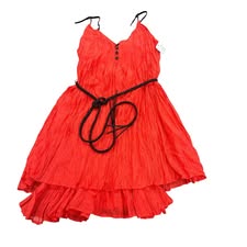 DOUBLE ZERO ORANGE RED DRESS 100 NWT SMALL