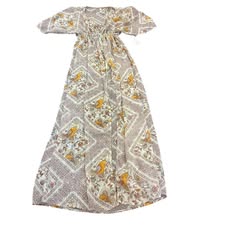 XHILARATION BEIGE FLORAL KIMONO 100 XS/SMALL