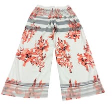 JOAN VASS PULL ON FLORAL PANTS 32 LARGE