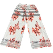 JOAN VASS PULL ON FLORAL PANTS 32 LARGE