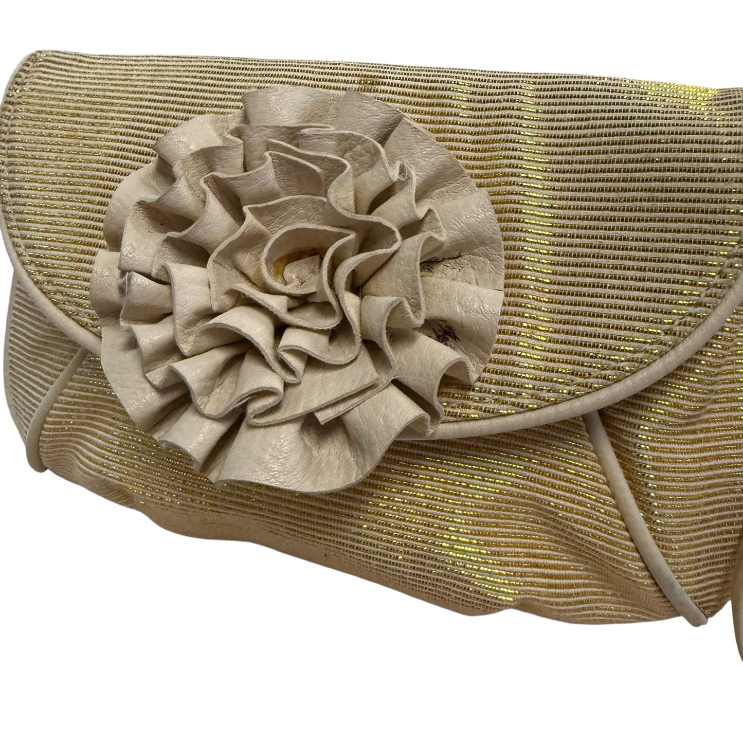 LOEFFLER RANDAL FOR TARGET GOLD FLORAL WRISTLET CLUTCH 100