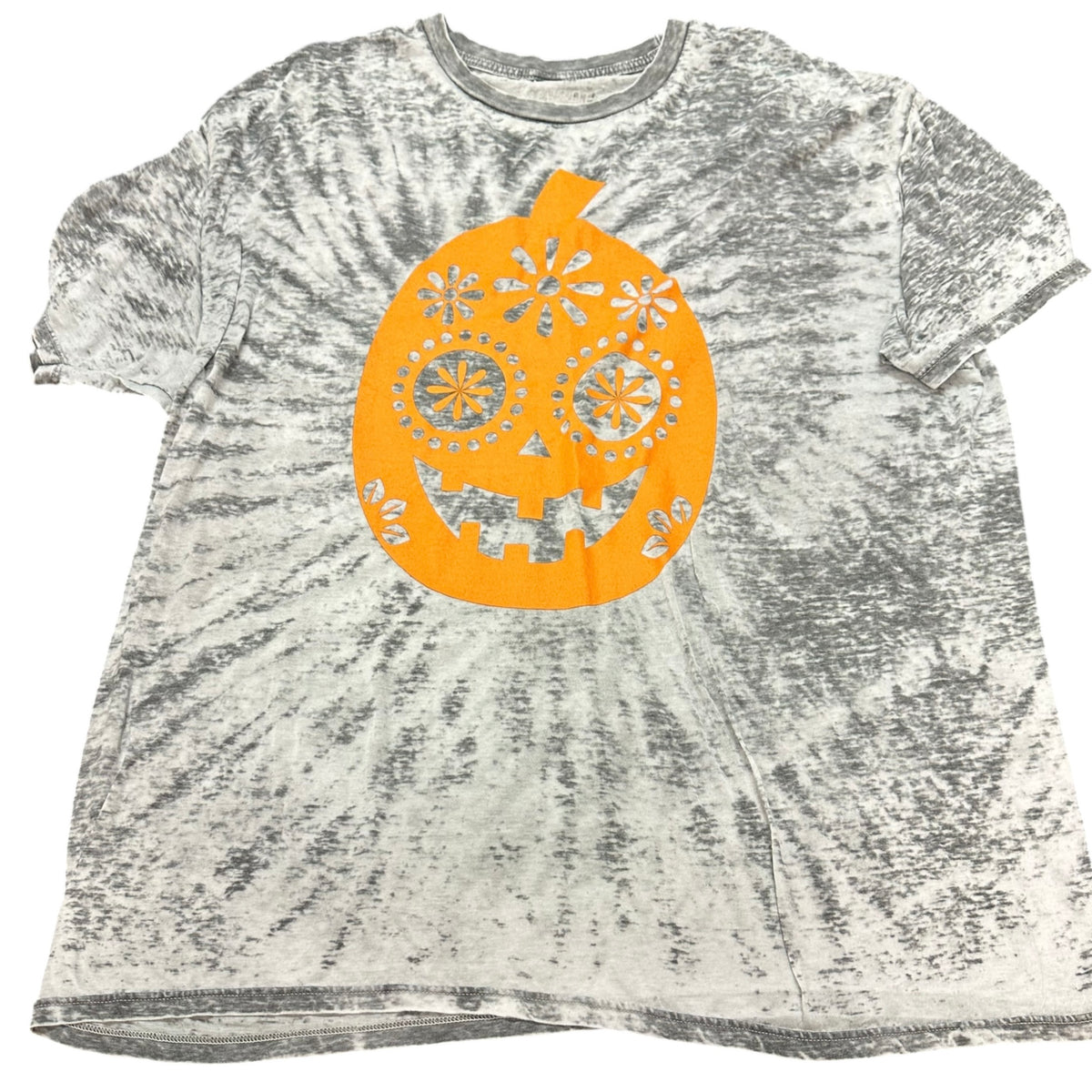 HALLOWEEN TSHIRT GRAY OLIVER OTIS PUMPKIN 100 2XL **