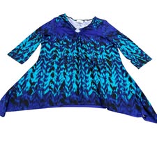 AVENUE BLUE TEAL TUNIC 7 Sz 18/20