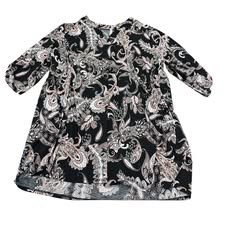 DEAR SCARLETT BLACK TUNIC TOP 7 3X