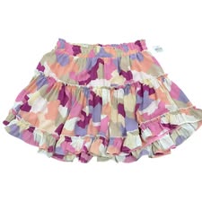 ADRIENNE RUFFLE TIER MINI SKIRT 182 SMALL