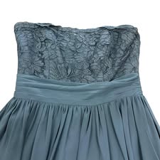 B2 NAVY FULL LENGTH FORMAL DRESS 100 Sz 6