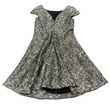 SHASHANNA SILVE CAP SLEEVE COCKTAIL DRESS 100 Sz 4