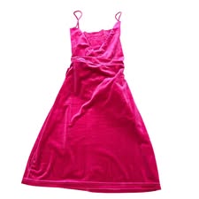 MAINSTRIP PINK VELVET DRESS 158 SMALL