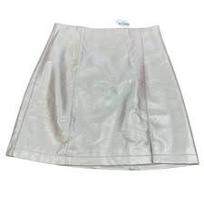 F21 LIGHT PINK METALLIC SKIRT 202 SMALL