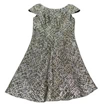 SHASHANNA SILVE CAP SLEEVE COCKTAIL DRESS 100 Sz 4