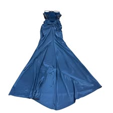 WINDSOR NAVY FULL LENGTH DRESS 32 SZ 1/2