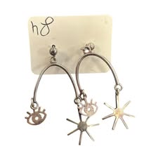 SILVER EYE EARRINGS 84